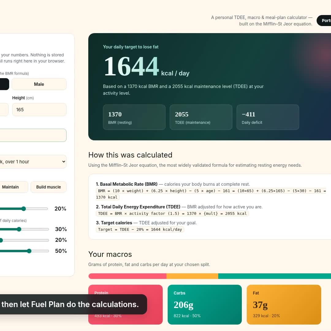 Fuel Plan app screenshot